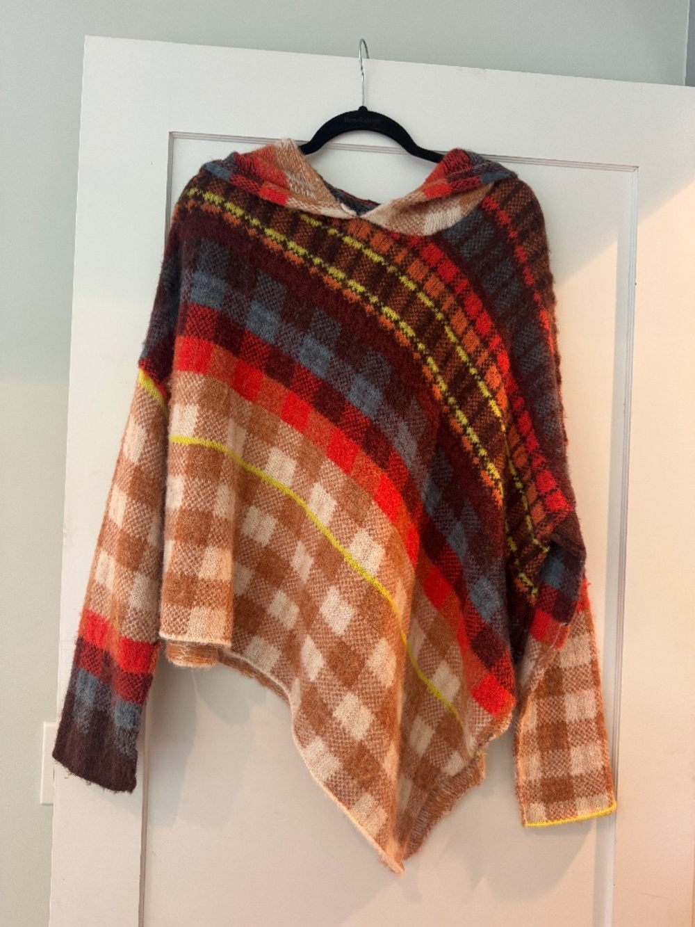 Free People Knit, Multi-Color Poncho Medium
